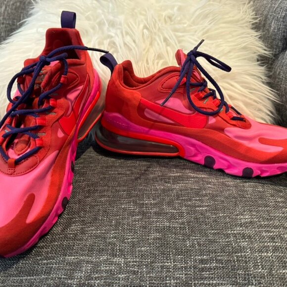Nike Air Max 270 React in Mystic Red/Pink Blast/Habanero Red/Bright Crimson 8.5 - Picture 3 of 10